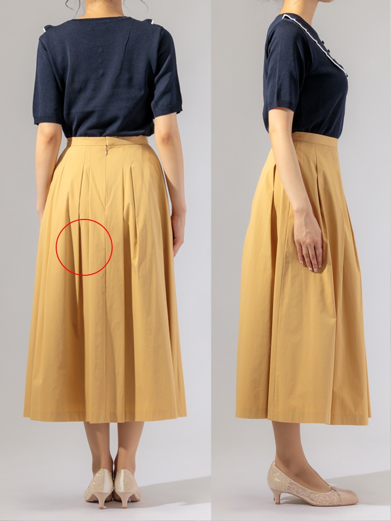 【訳あり】ボディシェルクールブロードタックスカート(207515/ホワイト/9号)