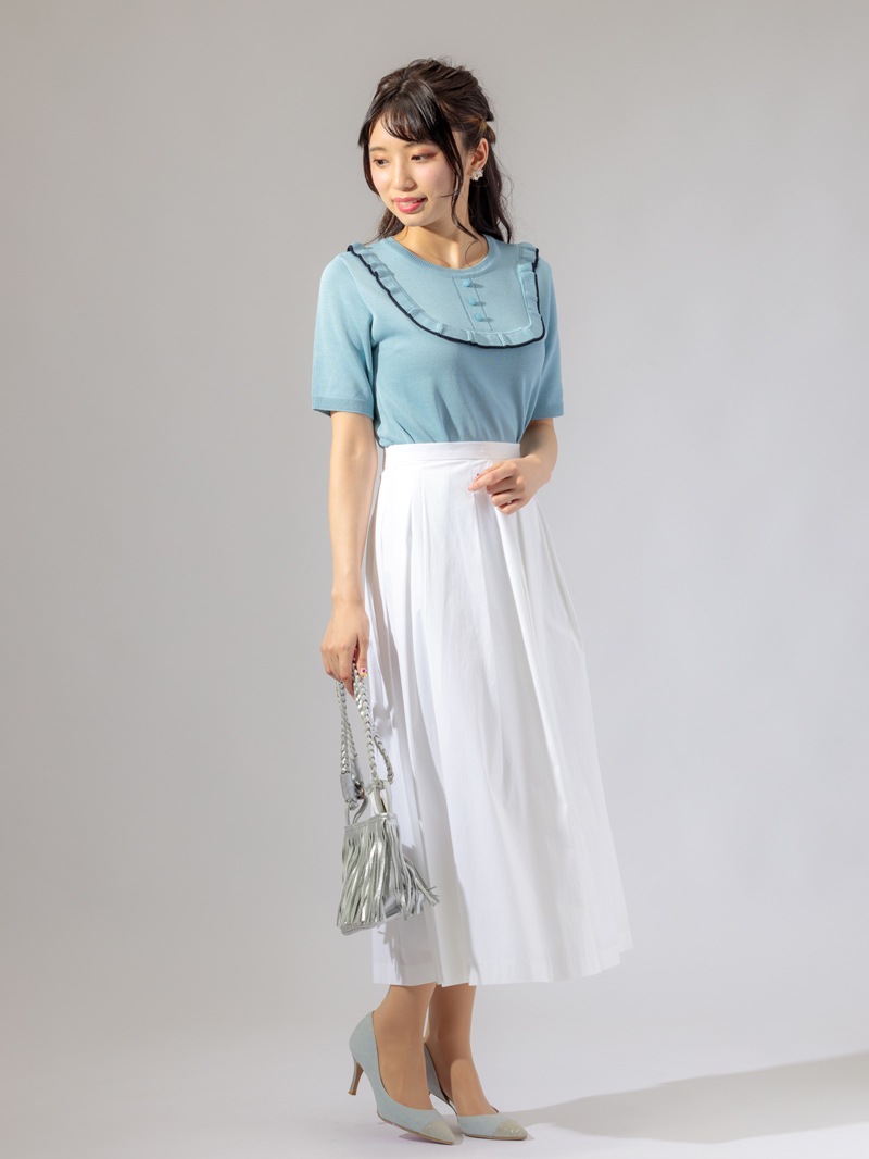 【訳あり】ボディシェルクールブロードタックスカート(207515/ホワイト/9号)