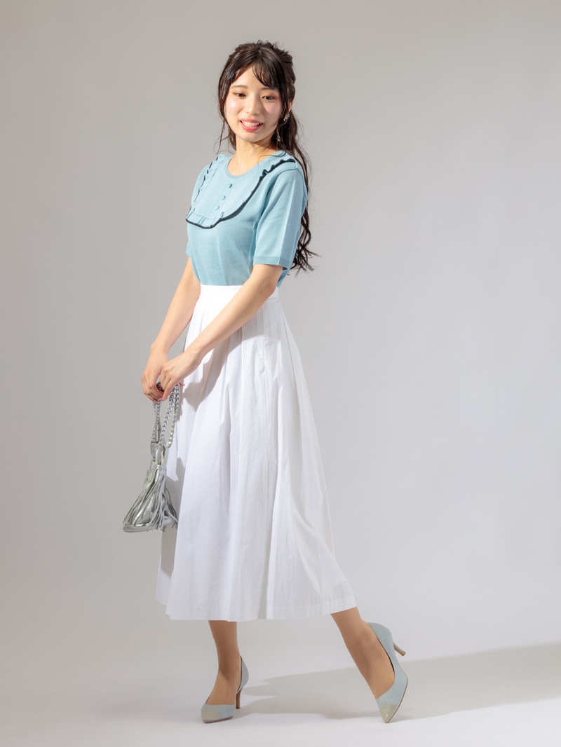 【訳あり】ボディシェルクールブロードタックスカート(207515/ホワイト/9号)