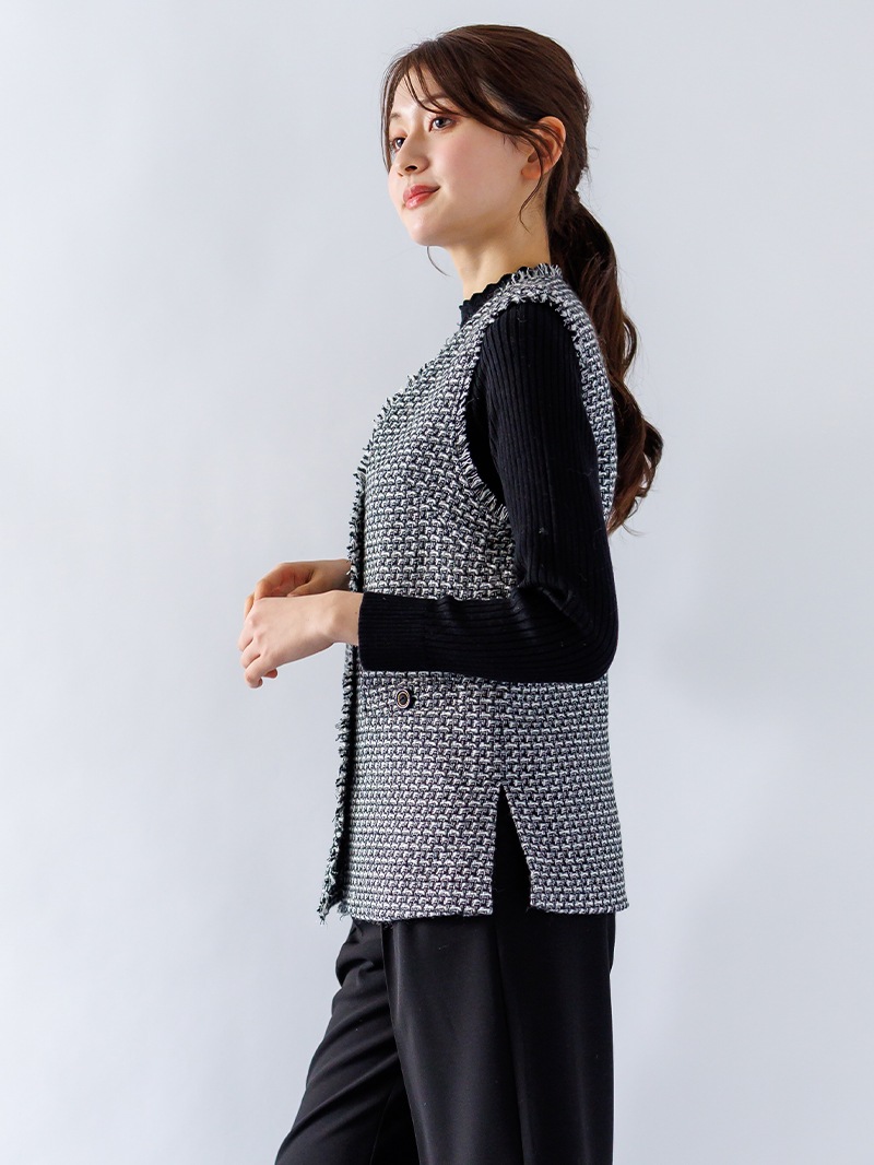 【50%OFF】ツィード フリンジジレ