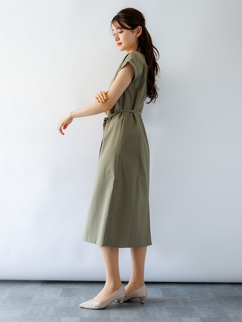 無地ﾌﾚﾝﾁｽﾘｰﾌﾞｽﾄﾚｰﾄﾜﾝﾋﾟｰｽ