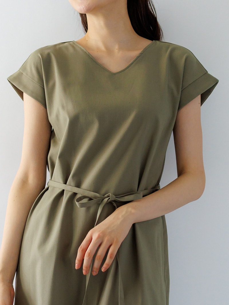 無地ﾌﾚﾝﾁｽﾘｰﾌﾞｽﾄﾚｰﾄﾜﾝﾋﾟｰｽ