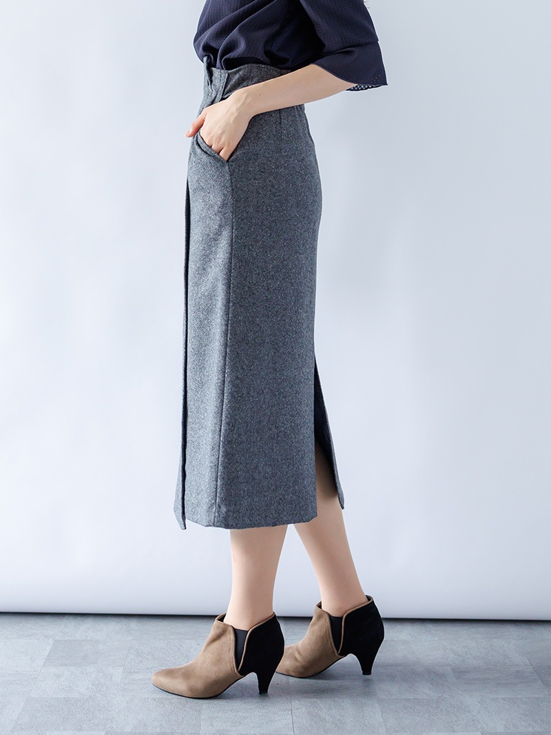 【40%OFF】ストレッチツイードAラインスカート