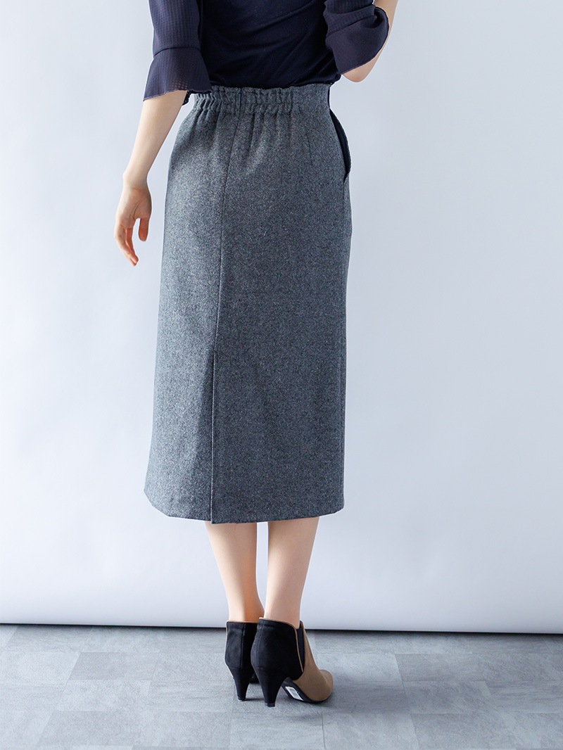 【40%OFF】ストレッチツイードAラインスカート