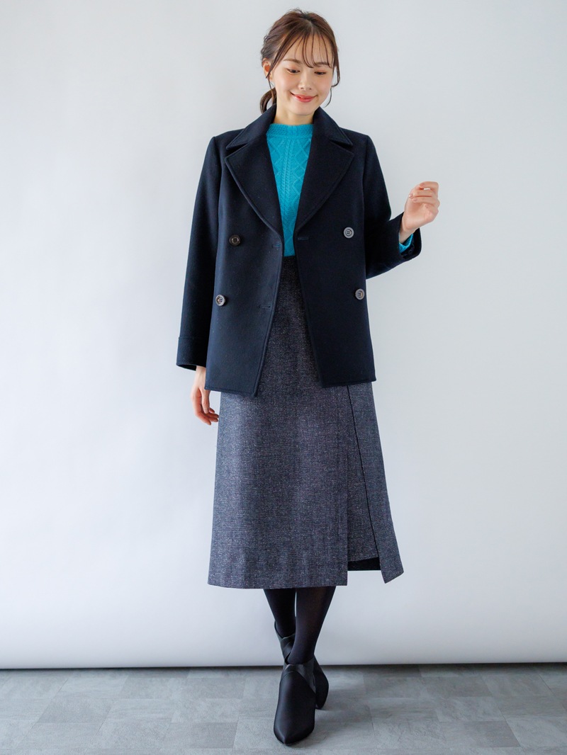 【50%OFF】ラメツィードＡラインスカート［丈65㎝以上］