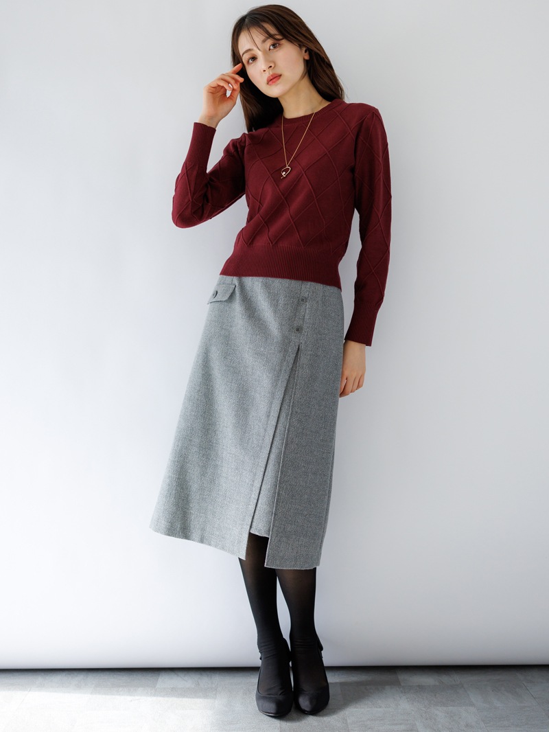 カールパークレーン（Karl Park Lane）/ラメツィードＡラインスカート 40%OFF】ラメツィードAラインスカート｜KarLParkLane Style ONLINE SHOP