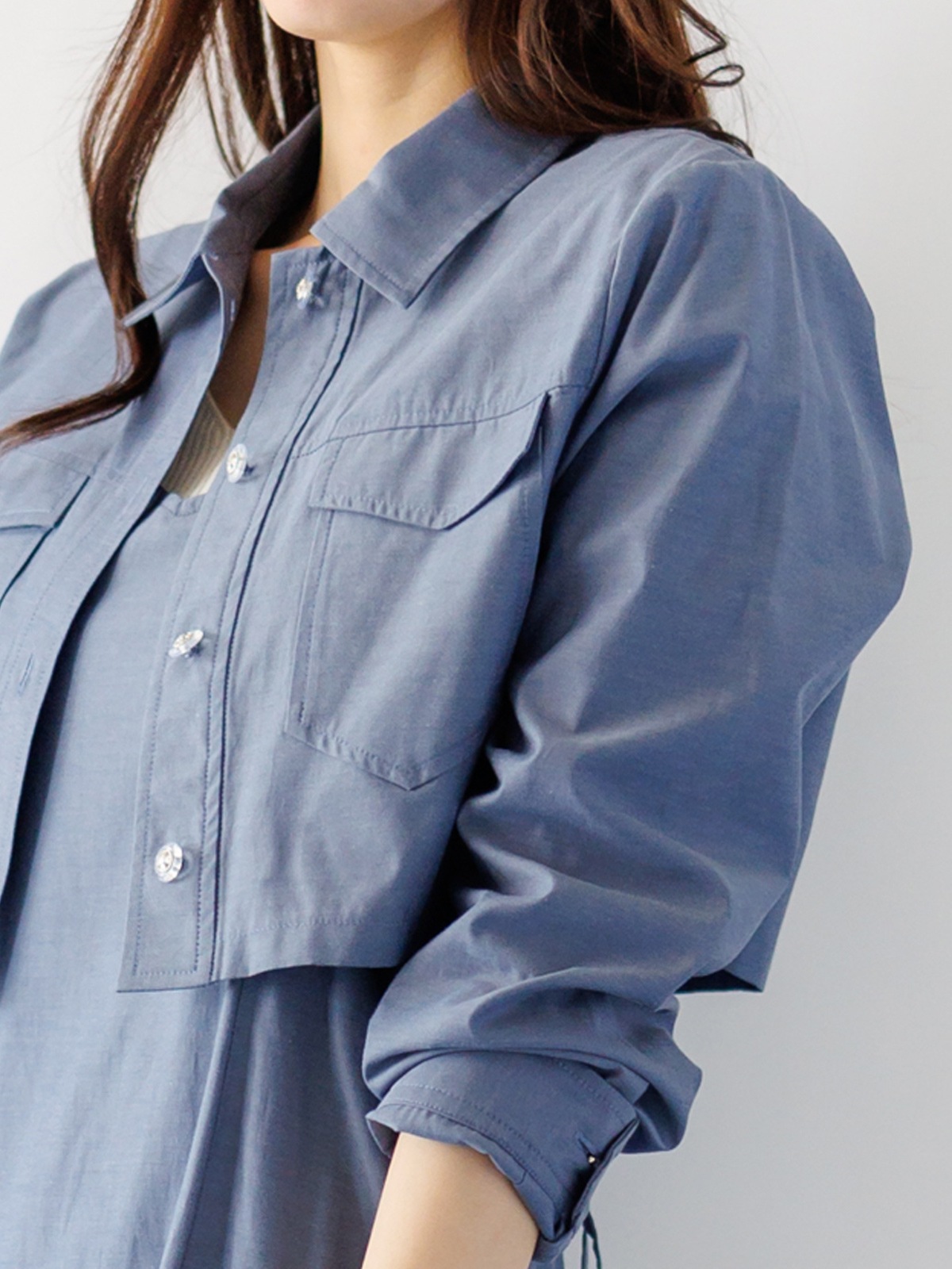 50%OFF】シャンブレ―ミドリフ丈ブルゾン｜KarLParkLane Style