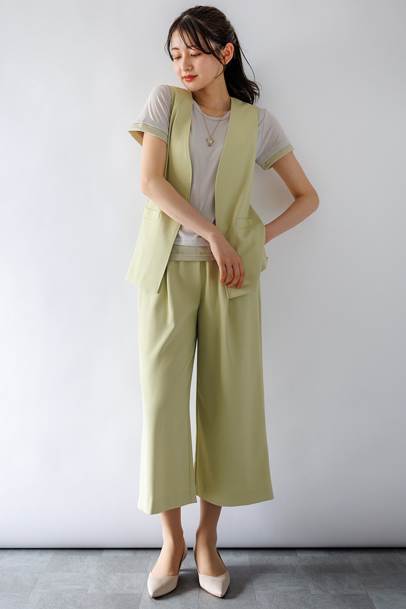 共ヒモ付ウエストゴムパンツ