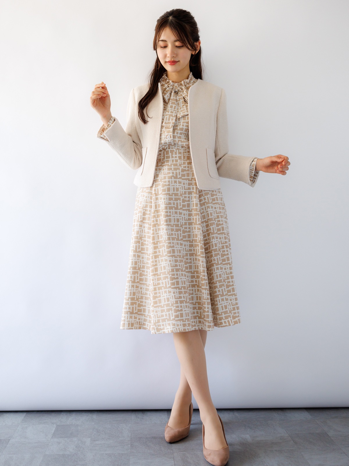 【春SALE】キカガクタックフレアースカート