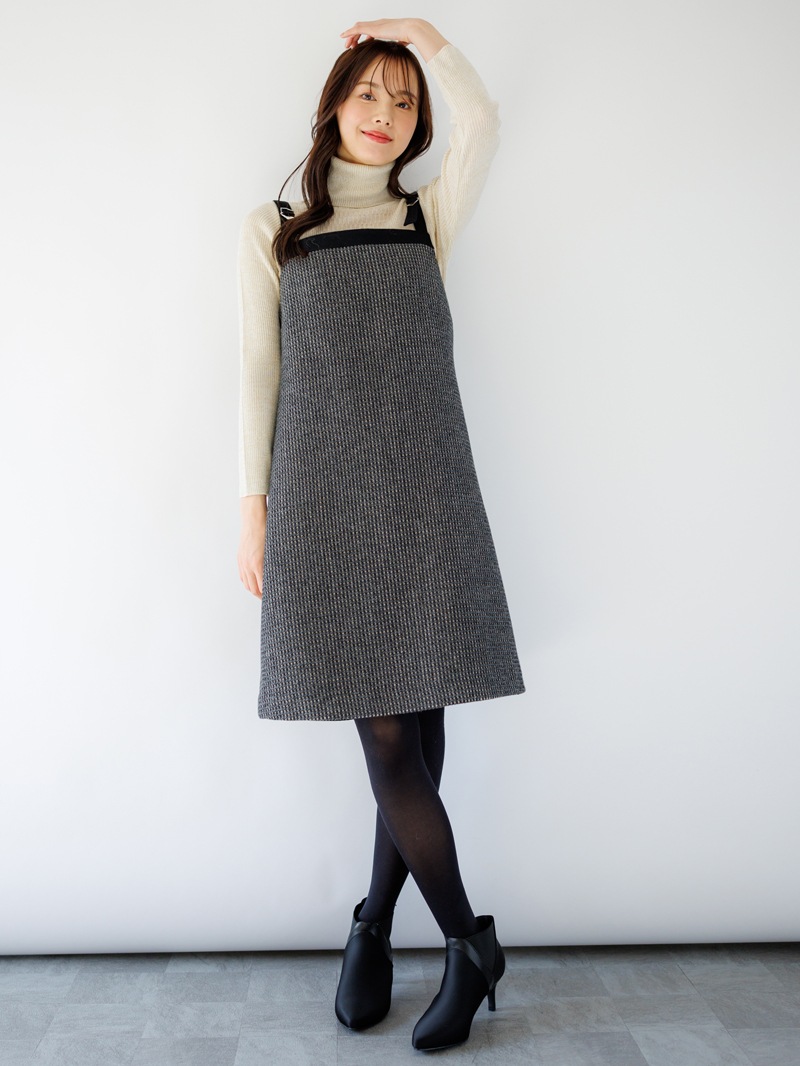 【50％OFF】チェックツィードショートジャンスカ