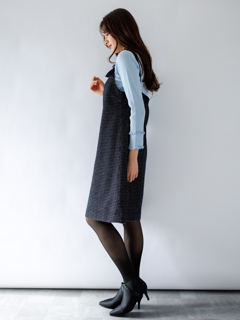 【50％OFF】チェックツィードショートジャンスカ