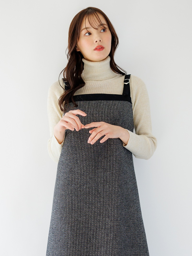 【50％OFF】チェックツィードショートジャンスカ