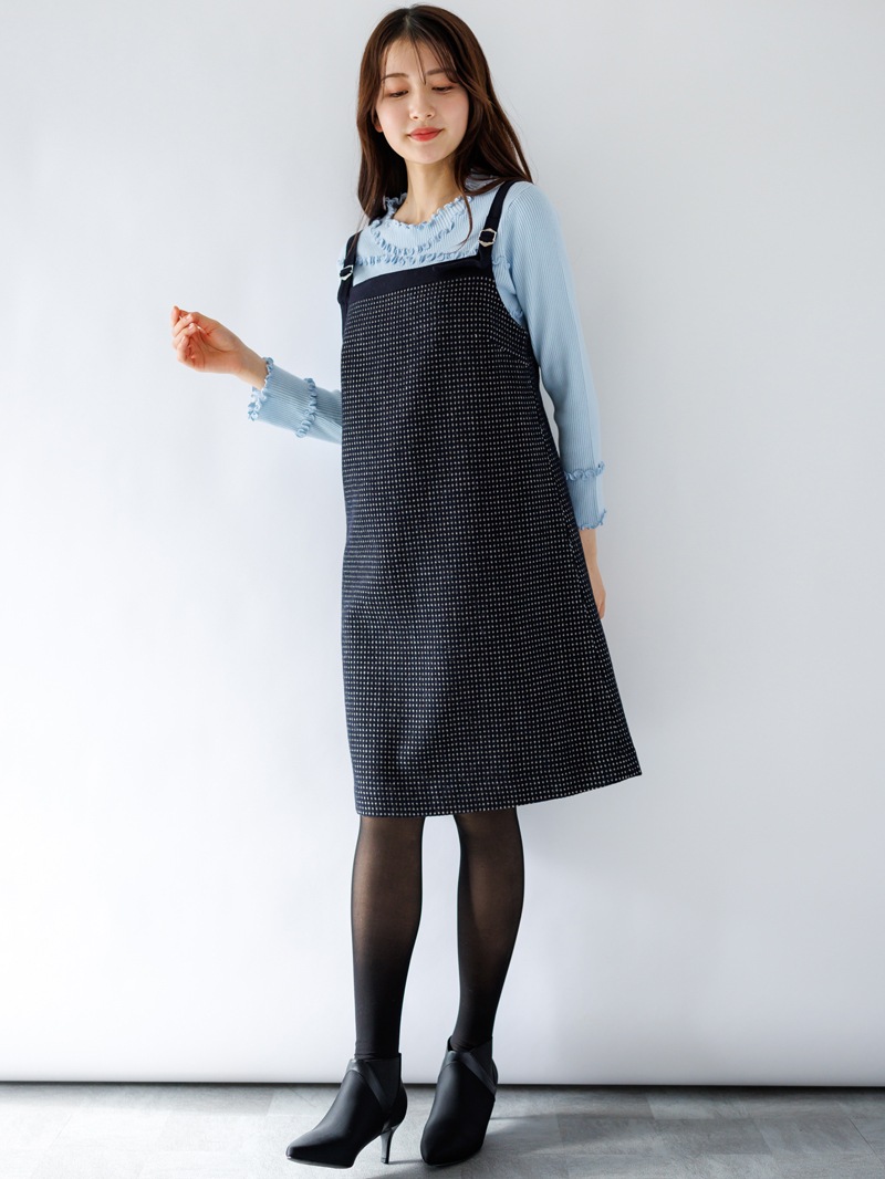 【50％OFF】チェックツィードショートジャンスカ