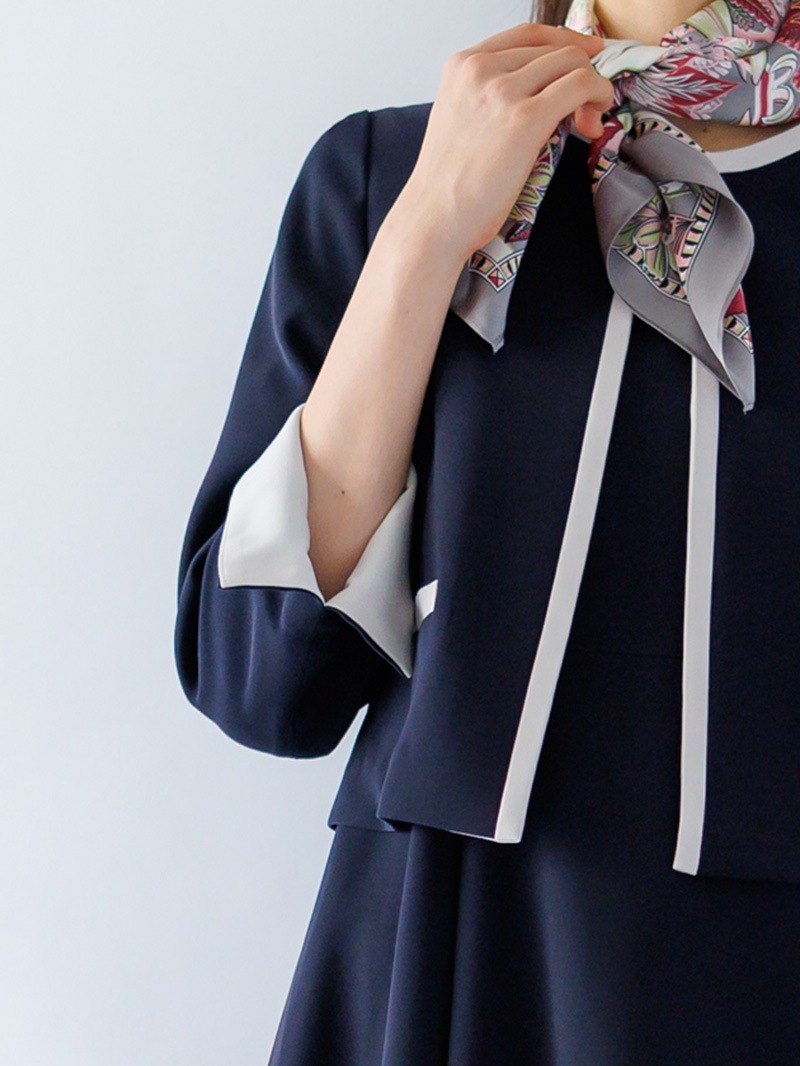 ｺﾝﾊﾟｸﾄﾀﾞﾌﾞﾙｻﾃﾝ ﾉｰｶﾗｰｼﾞｬｹｯﾄ＜秋コーデ＞