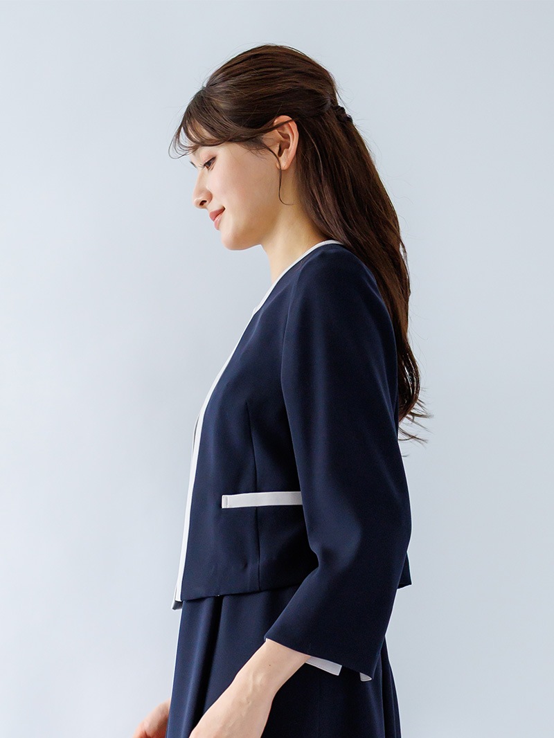 ｺﾝﾊﾟｸﾄﾀﾞﾌﾞﾙｻﾃﾝ ﾉｰｶﾗｰｼﾞｬｹｯﾄ＜秋コーデ＞