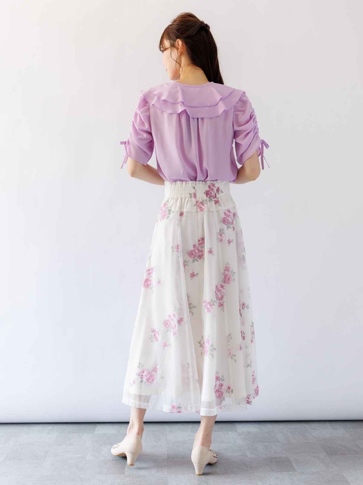 【50%OFF】オパール花柄フレアースカート