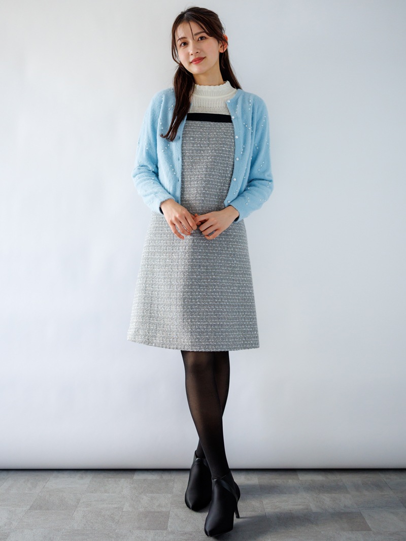 【40%OFF】ラメツィード ショートジャンスカ