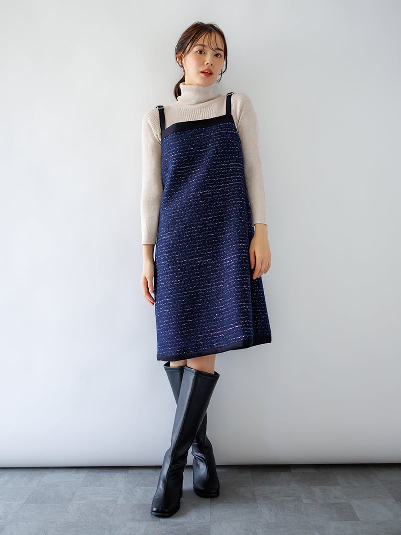 【40%OFF】ラメツィード ショートジャンスカ