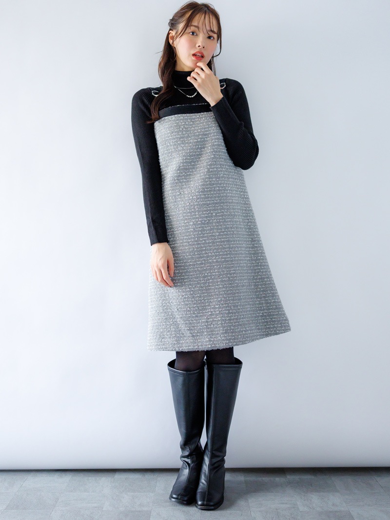 【40%OFF】ラメツィード ショートジャンスカ