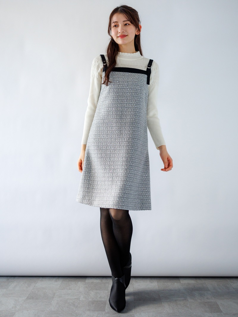 【40%OFF】ラメツィード ショートジャンスカ