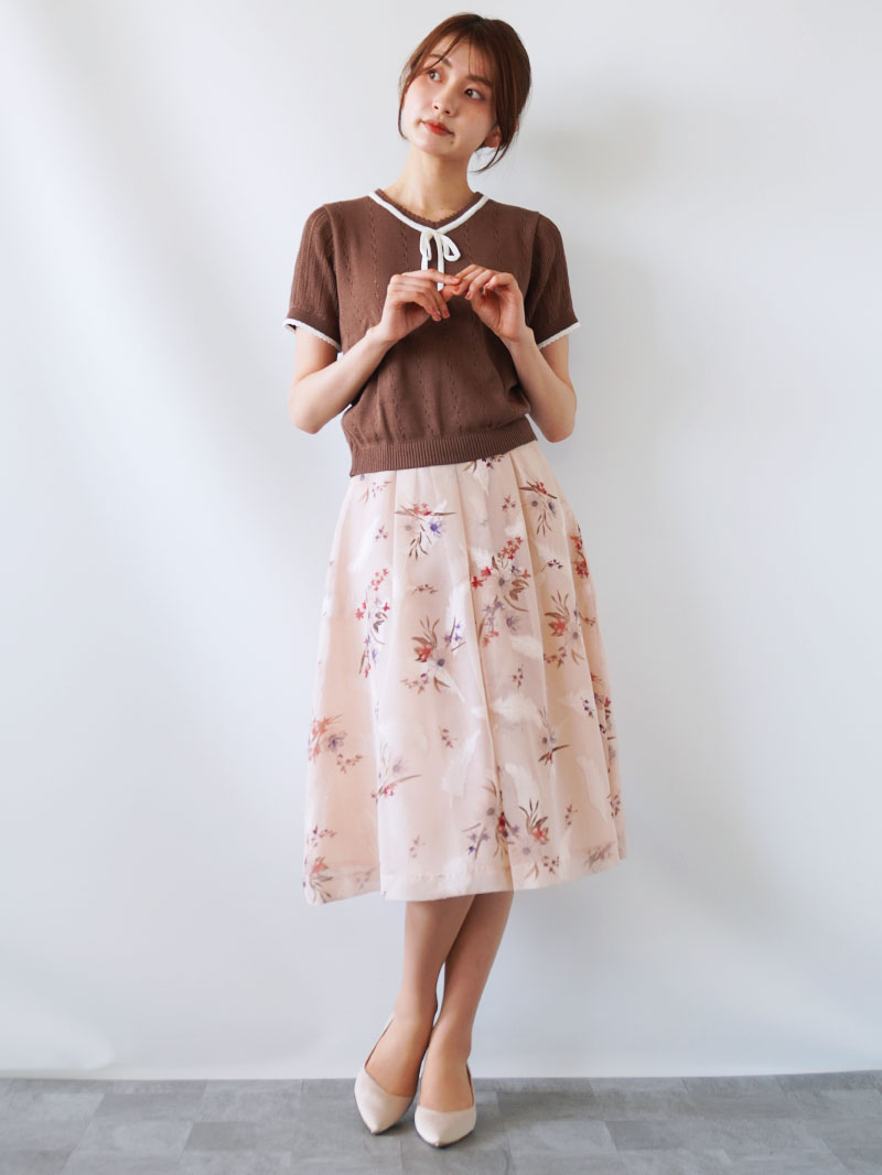 花柄L72タックフレアースカート｜KarLParkLane Style ONLINE SHOP