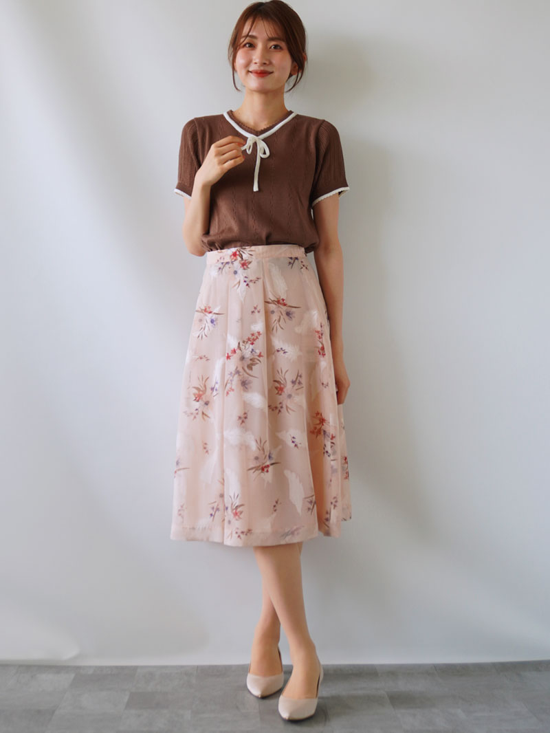 花柄L72タックフレアースカート｜KarLParkLane Style ONLINE SHOP