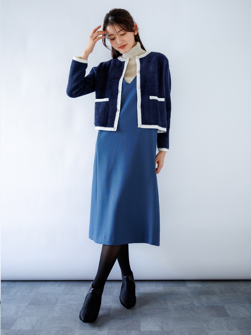 【50%OFF】グラシエオックスフォードVネックジャンスカ