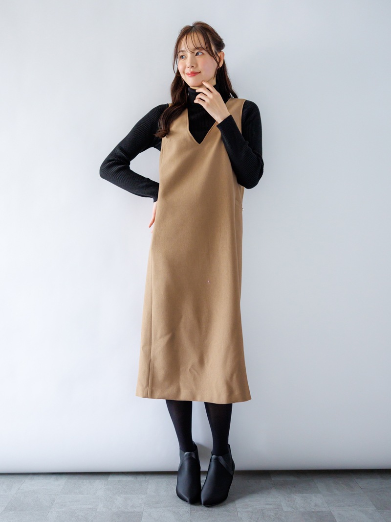 【50%OFF】グラシエオックスフォードVネックジャンスカ