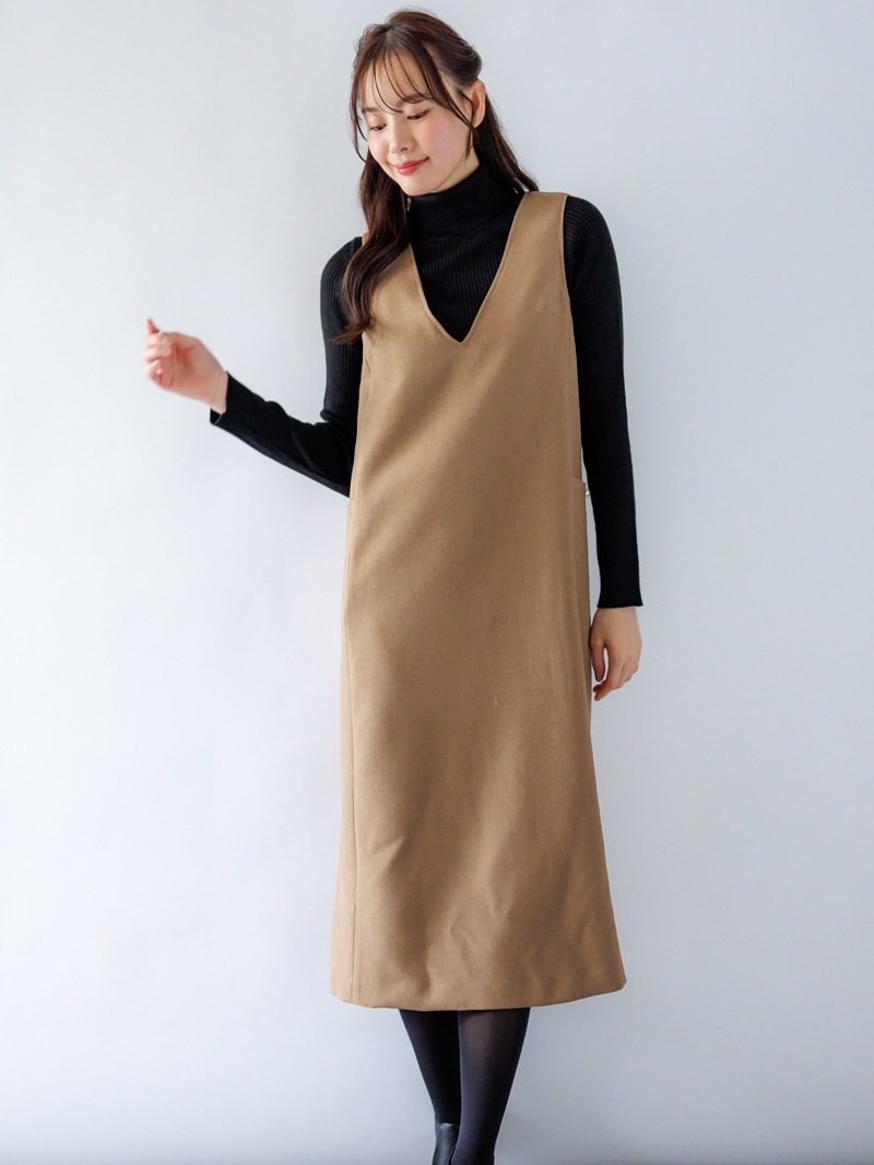 【50%OFF】グラシエオックスフォードVネックジャンスカ