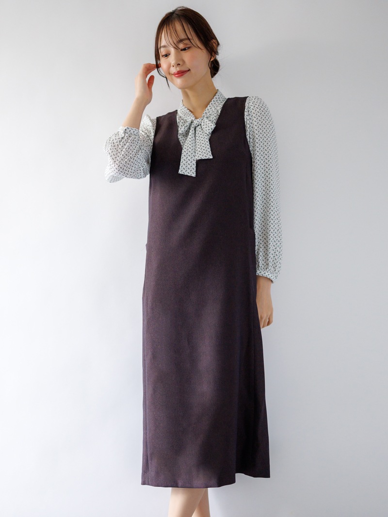 【50%OFF】グラシエオックスフォードVネックジャンスカ