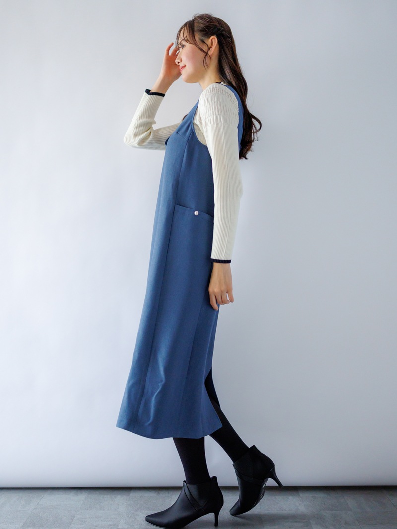 【50%OFF】グラシエオックスフォードVネックジャンスカ