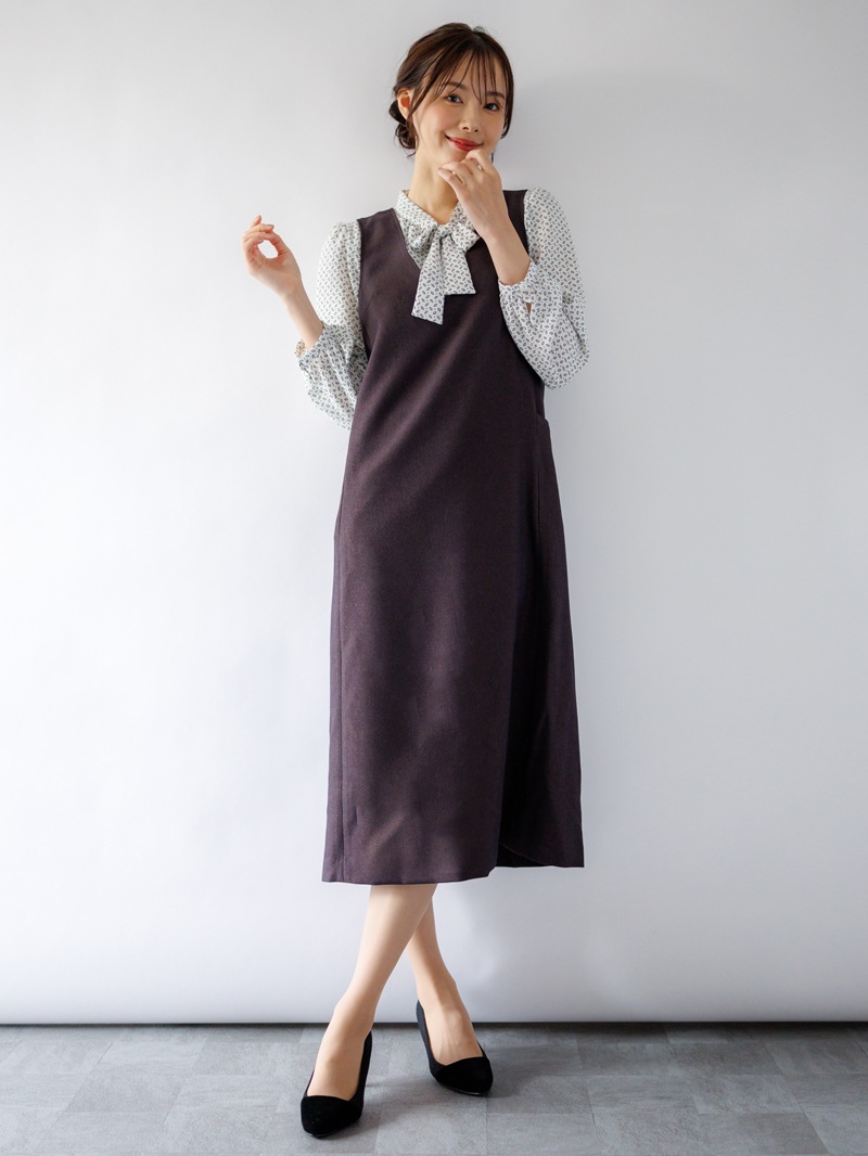 【50%OFF】グラシエオックスフォードVネックジャンスカ