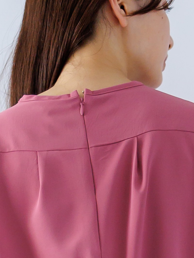 フリル衿 ドロストブラウス<秋コーデ>