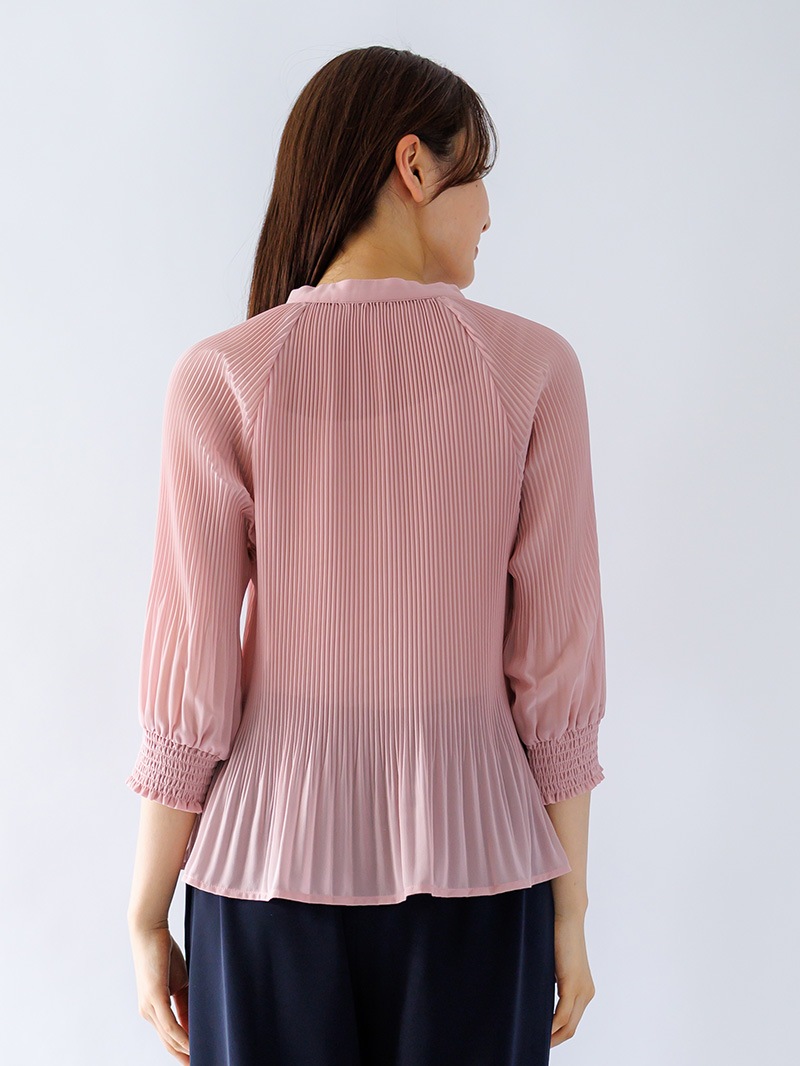 ジョーゼット プリーツブラウス＜秋コーデ＞