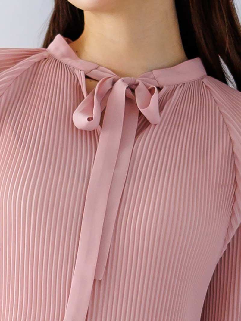 ジョーゼット プリーツブラウス＜秋コーデ＞