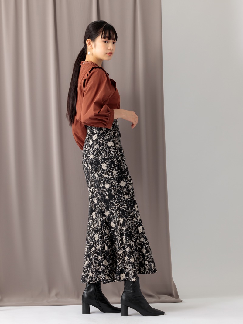 ボディシェルクールブロード衿付きビッグスリーブブラウス＜アウトレット均一価格＞