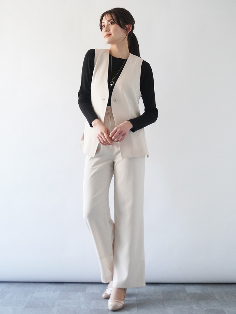 【再値下げ：20%→30%OFF】フレンチキスストレートパンツ