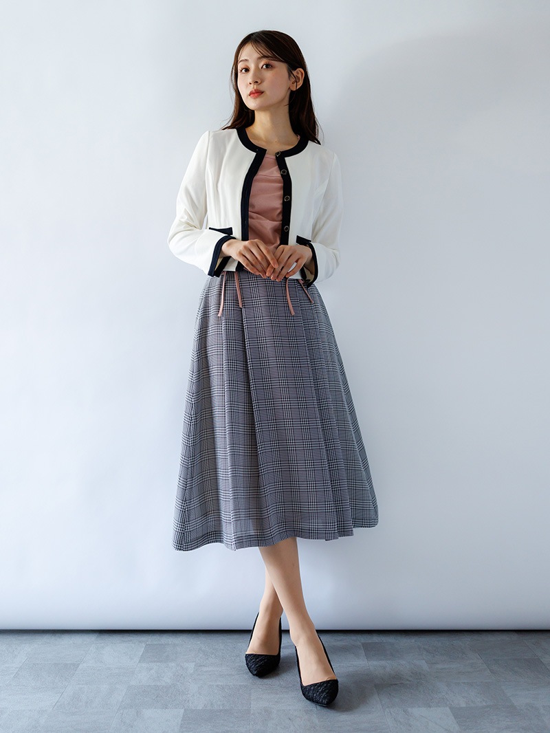 【未使用】Jane Marple ReLondon タックスカート ブルーグレー オンライン限定カラー有】ラミーロングタックスカート — LA