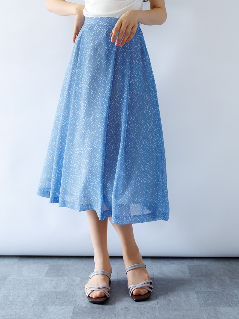 水玉タックスカート