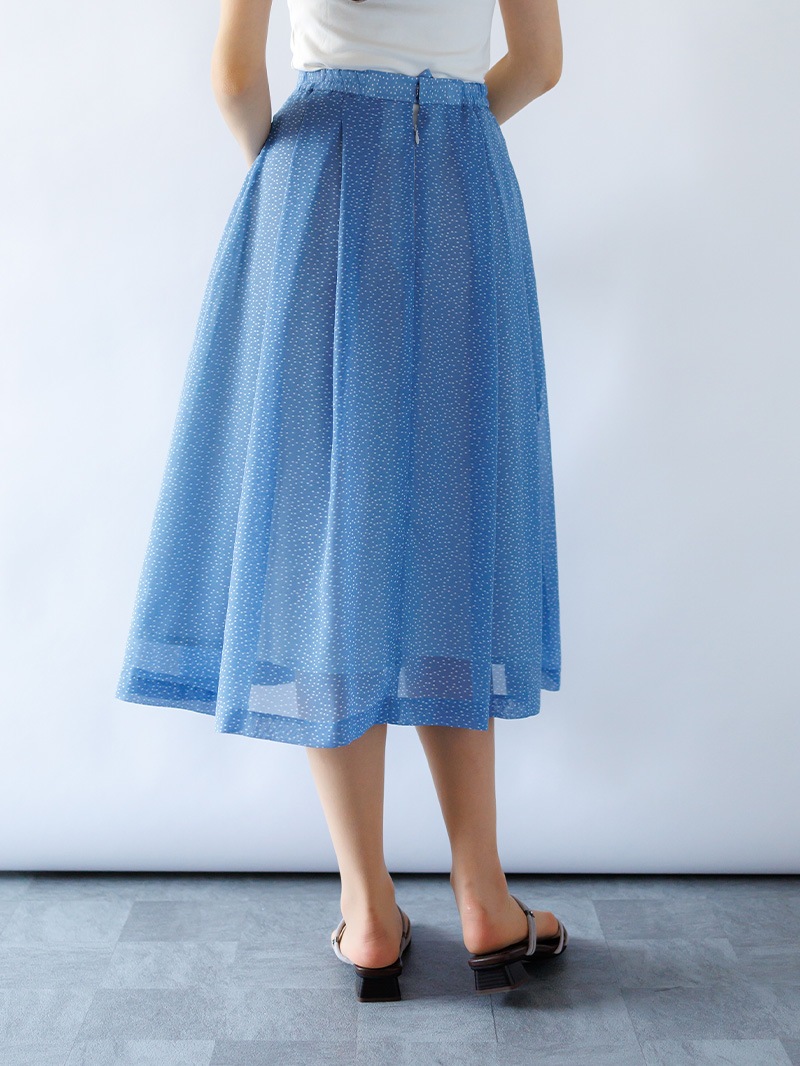水玉タックスカート