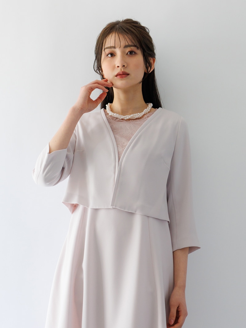 【お手持ちのドレスに合わせて】サテン長袖 ボレロ 色変更可能 サテンジョーゼットボレロ|KarLParkLane Style ONLINE SHOP