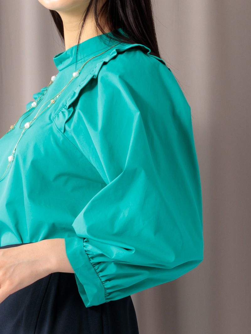 タイプライターバイオ 衿付きビッグスリーブブラウス＜アウトレット均一価格＞