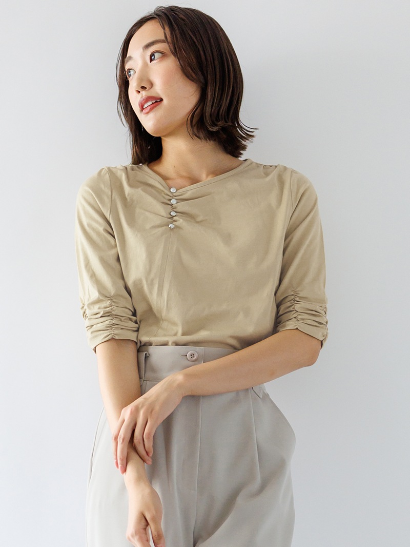 20%OFF】無地 ギャザーカットソー｜KarLParkLane Style ONLINE SHOP