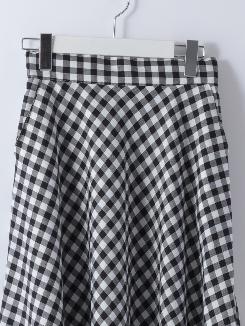 ギンガムチェックフレアースカート