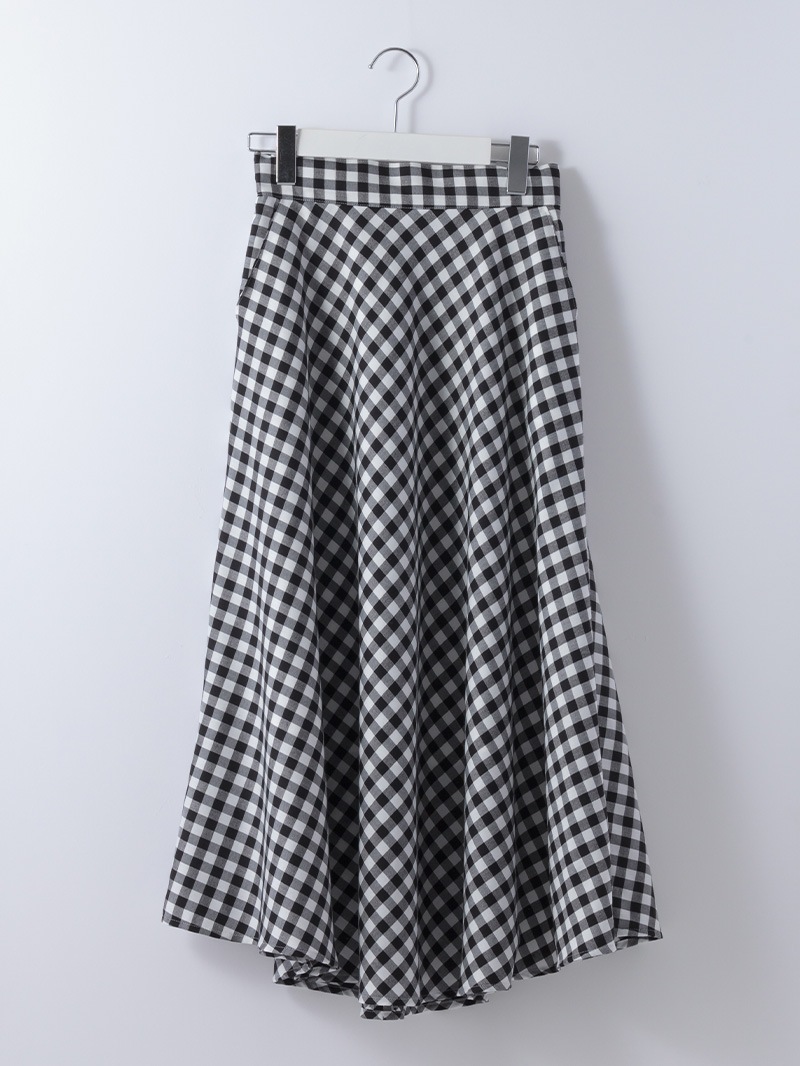 ギンガムチェックフレアースカート