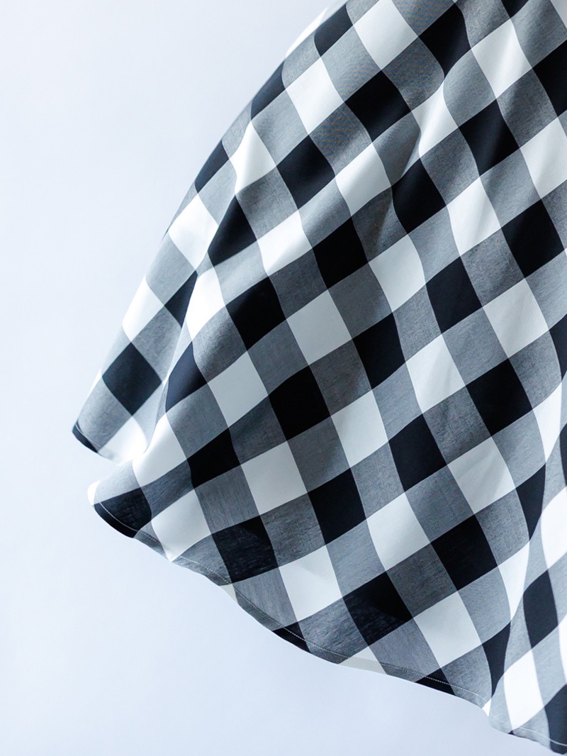 ギンガムチェックフレアースカート