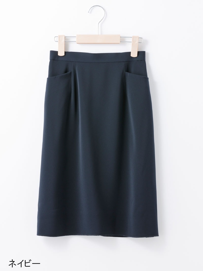 【60％OFF】サテンジョーゼットタイトスカート