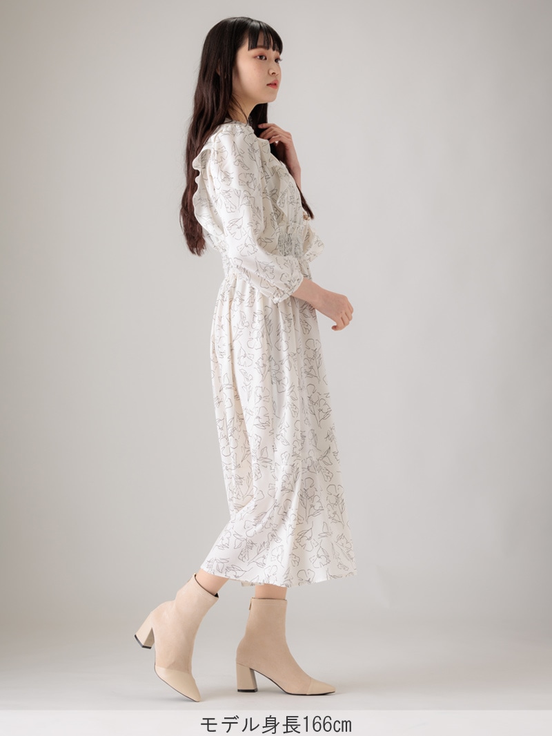線画シャーリングワンピース｜KarLParkLane Style ONLINE SHOP