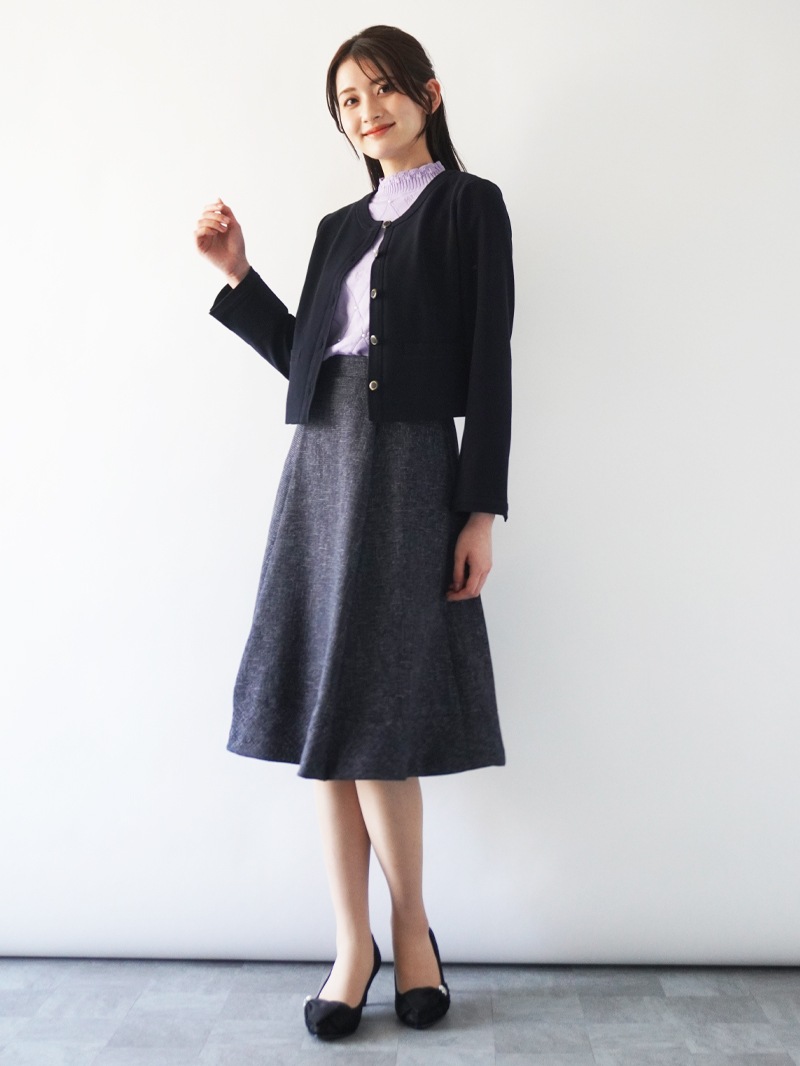 ★おすすめSALEアイテム★【30%OFF】ツィードメッシュタックフレアースカー
