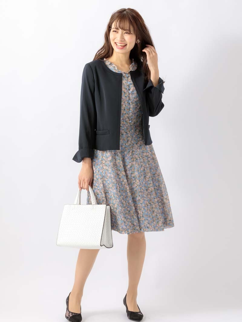 ミント混ソリビアノーカラージャケット